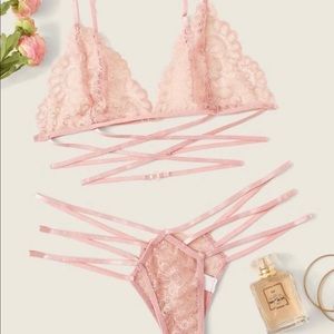 Pink lingerie set